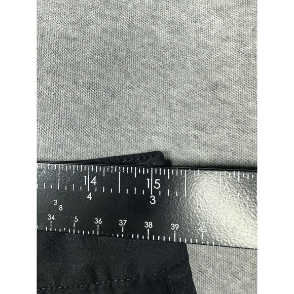 Theory Slim Trouser Pant Size 6 Black Side Zipper Wool Blend Ruffled - Picture 5 of 6